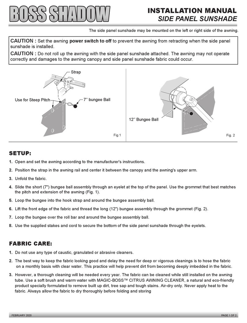 BOSS SHADOW SIDE PANEL SUNSHADE installation manual