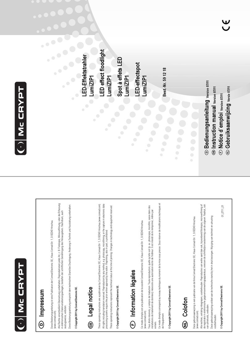 Conrad Mc Crypt LumiZIP1 instruction manual