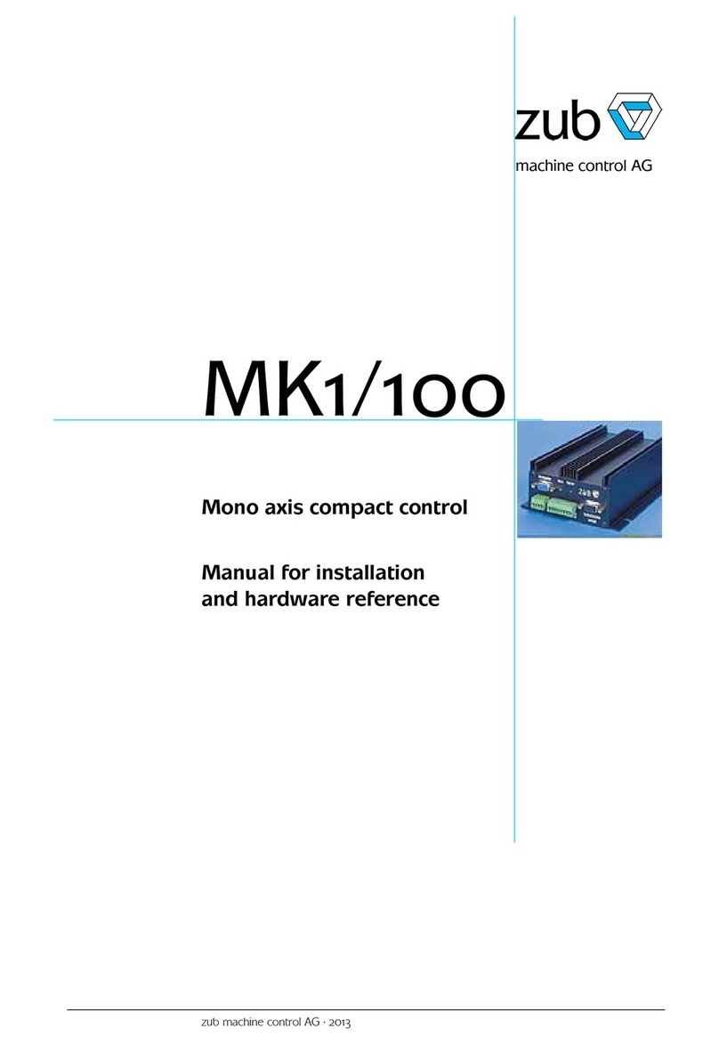 Zub machine control MK1/100 Manual for installation and hardware reference