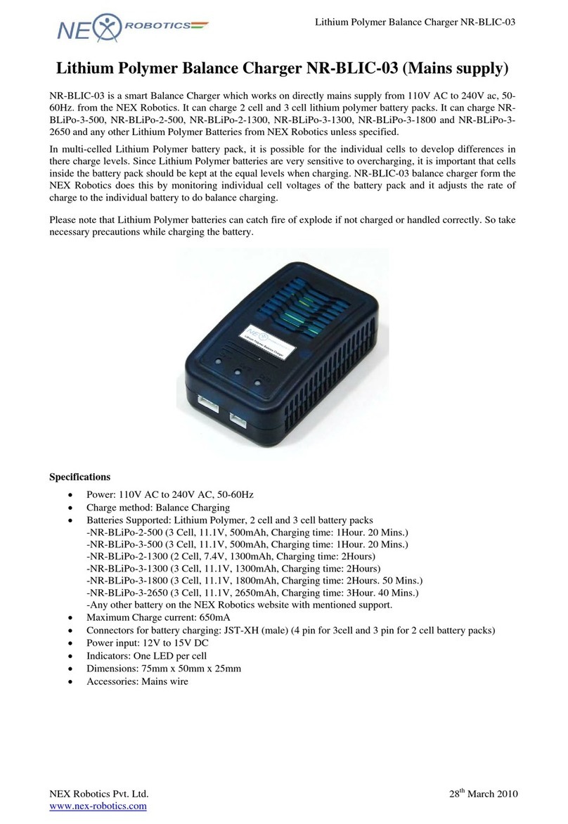 NEX ROBOTICS NR-BLIC-03 quick start guide