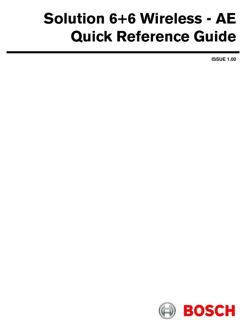 Bosch Solution 6+6 Wireless AE Quick reference guide