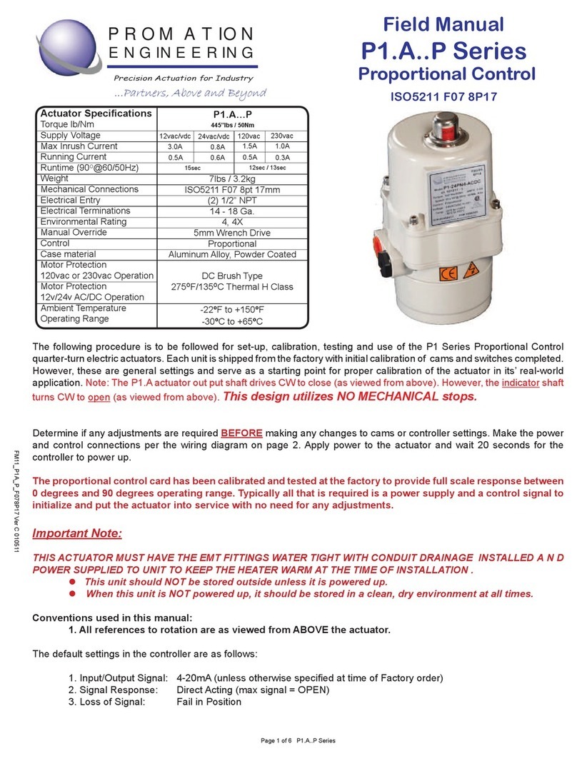 Promation Engineering P1 A P Series Field manual