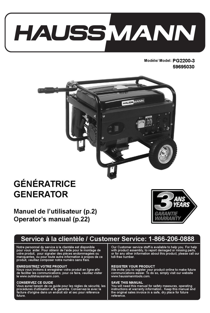 Haussmann PG2200-3 Operator's manual Haussmann PG2200-3 Operator's manual
