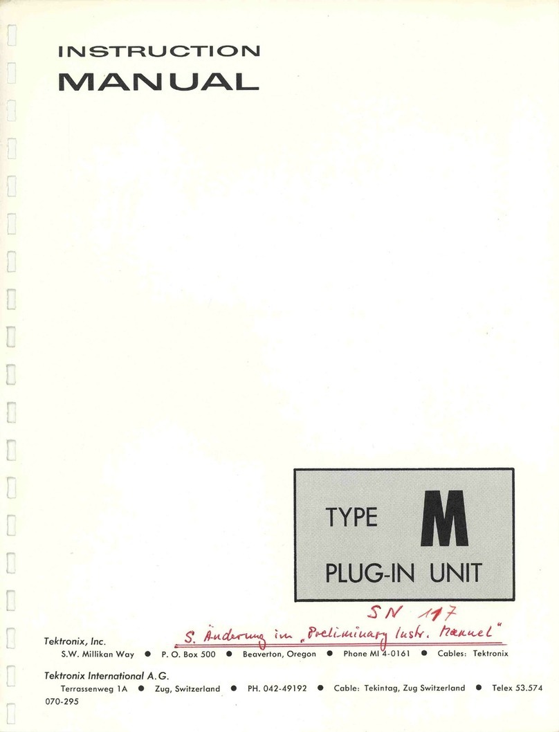 Tektronix Type M User manual Tektronix Type M User manual