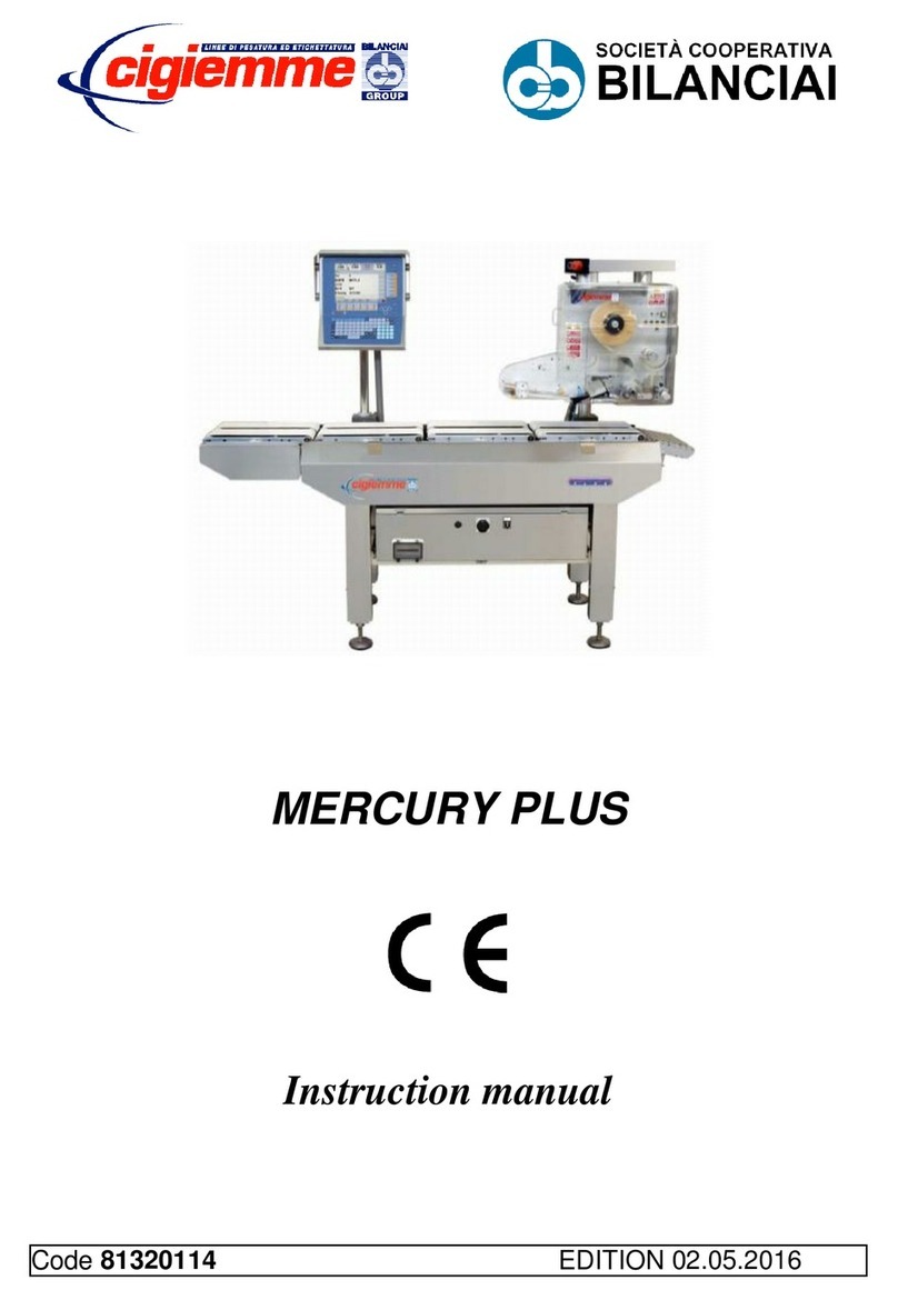 Bilanciai Cigiemme MERCURY PLUS User manual