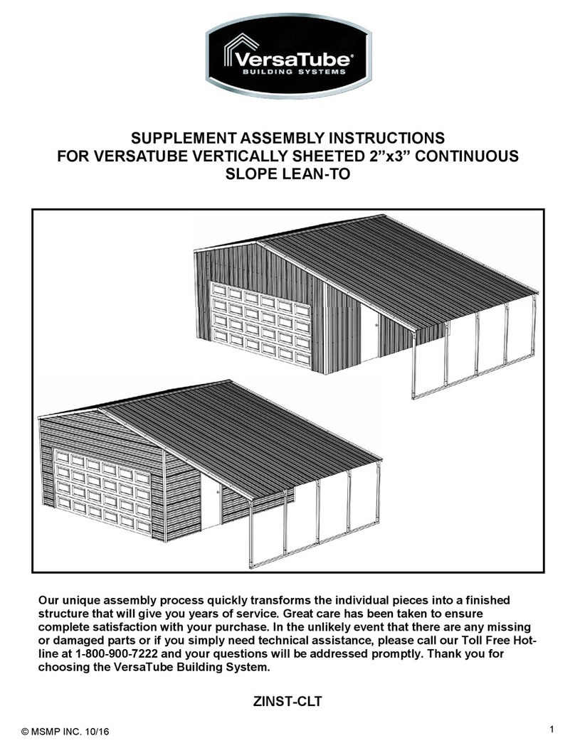VersaTube FBM3242410616-LT12 ASSEMBLY INSTRUCTIONS SUPPLEMENT