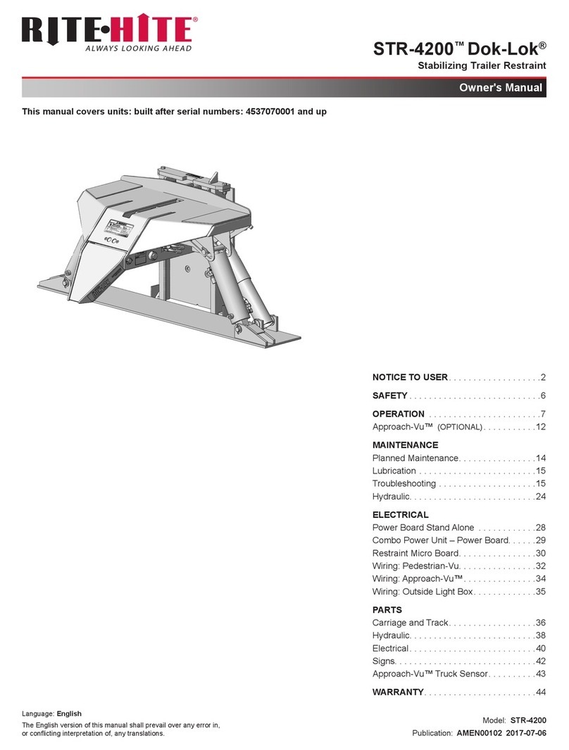 RITE-HITE STR-4200 Dok-Lok owner's manual