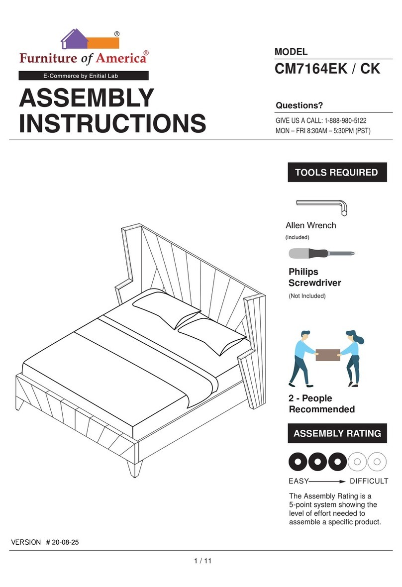 Furniture of America CM7164EK-CK Assembly instructions Furniture of America CM7164EK-CK Assembly instructions