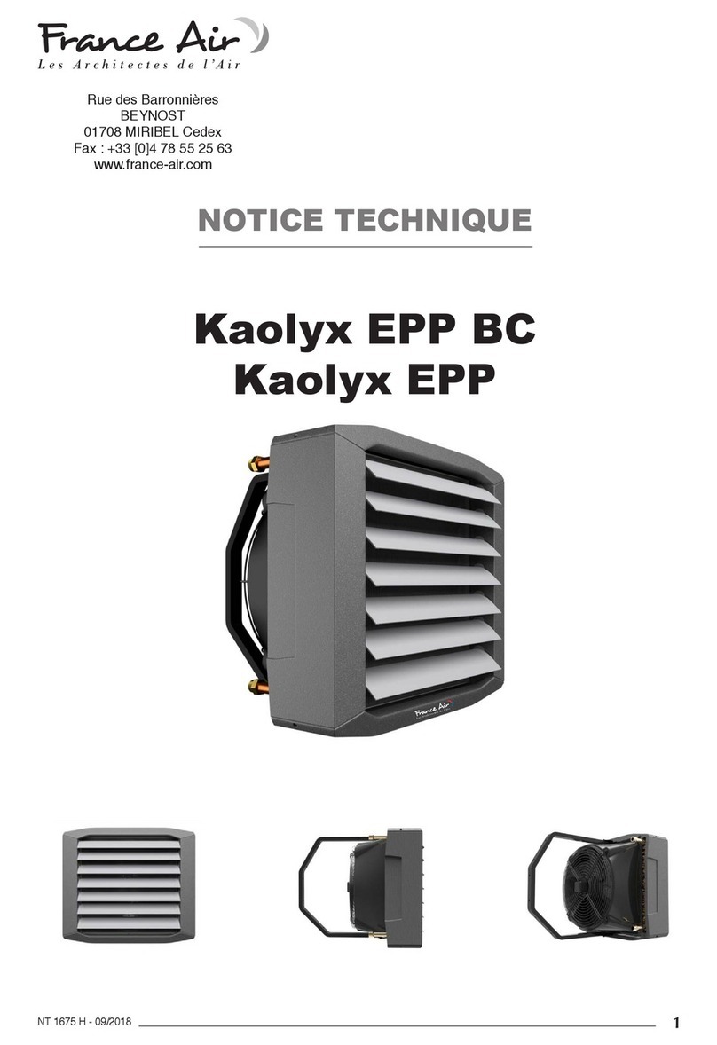 France Air Kaolyx EPP BC Series User manual