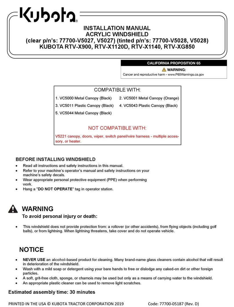 Kubota 77700-V5027 User manual