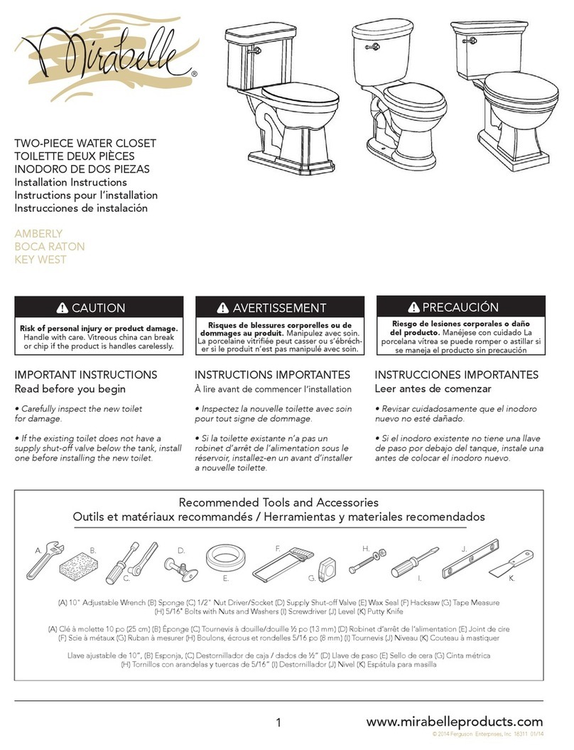 Mirabelle AMBERLY installation instructions
