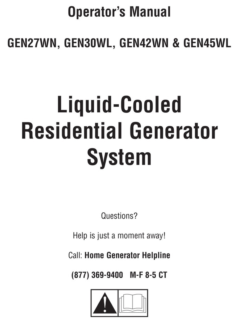 Generac Power Systems GEN27WN Operator's manual