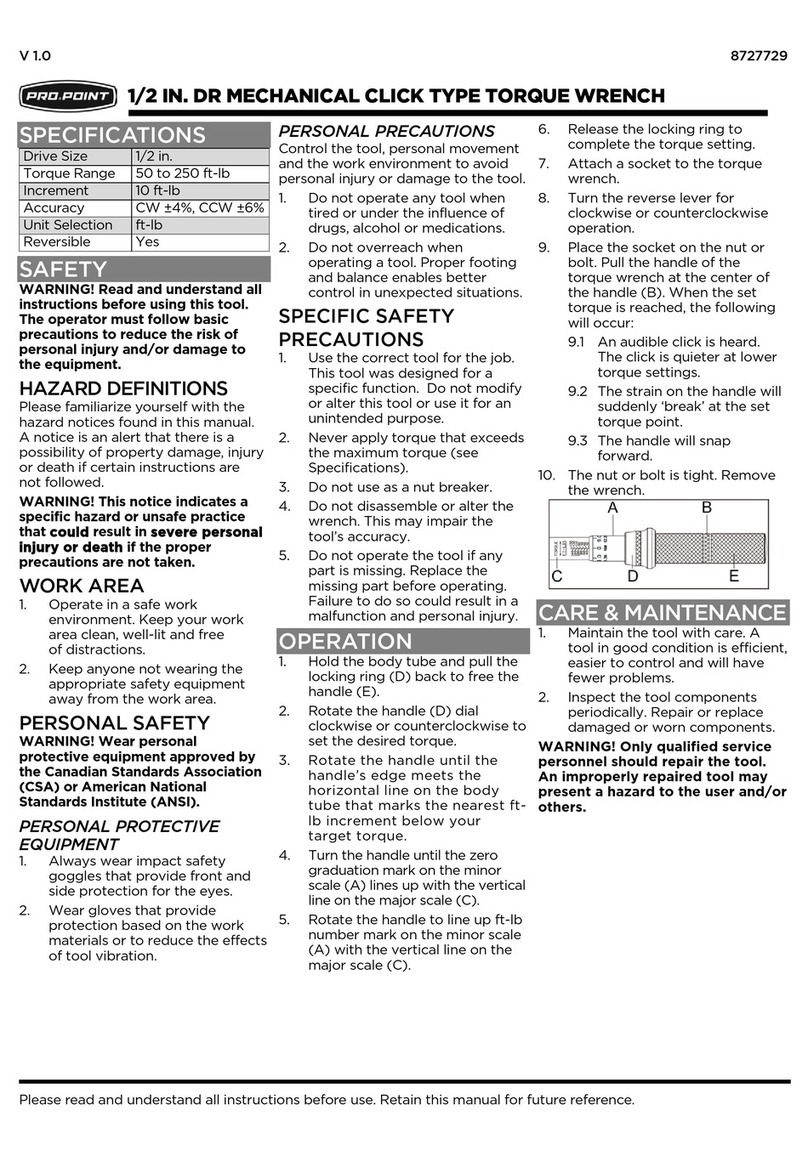 PROPOINT 8727729 User manual