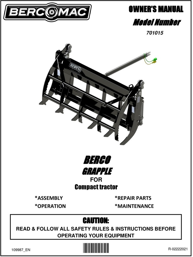 Bercomac 701015 owner's manual