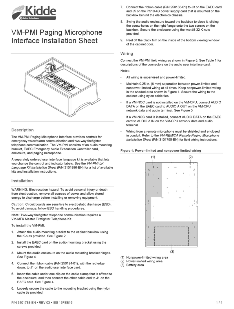 Kidde VM-PMI Instalation sheet