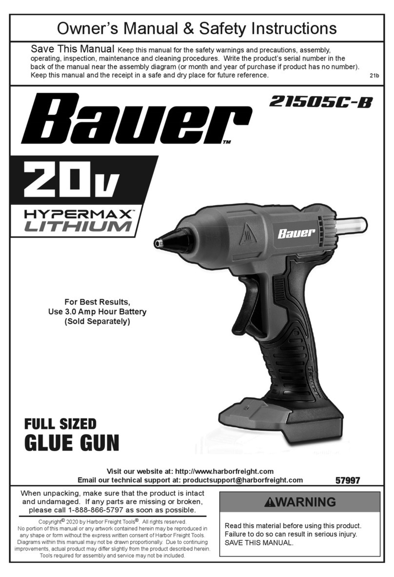 Harbor Freight Tools Bauer 21505C-B Owner's manual & safety instructions