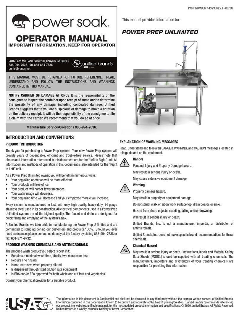 Dover Unified Brands Power Soak POWER PREP... User manual