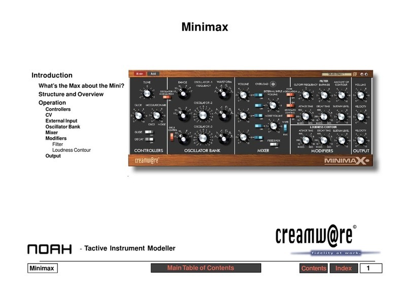 CreamWare Noah Minimax User manual