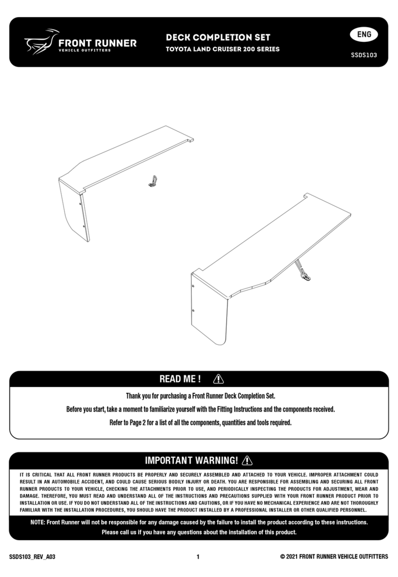 Front Runner 200 Series User manual Front Runner 200 Series User manual