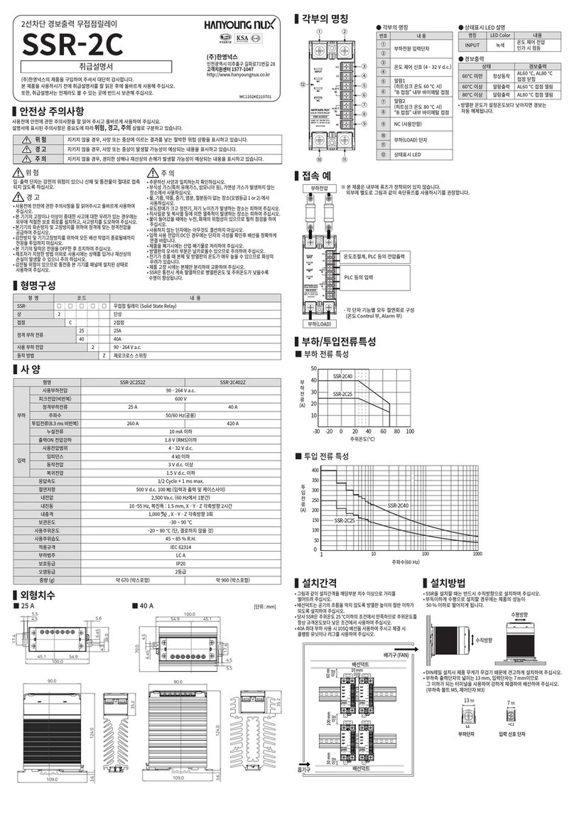 HANYOUNG NUX SSR-2C Series instruction manual