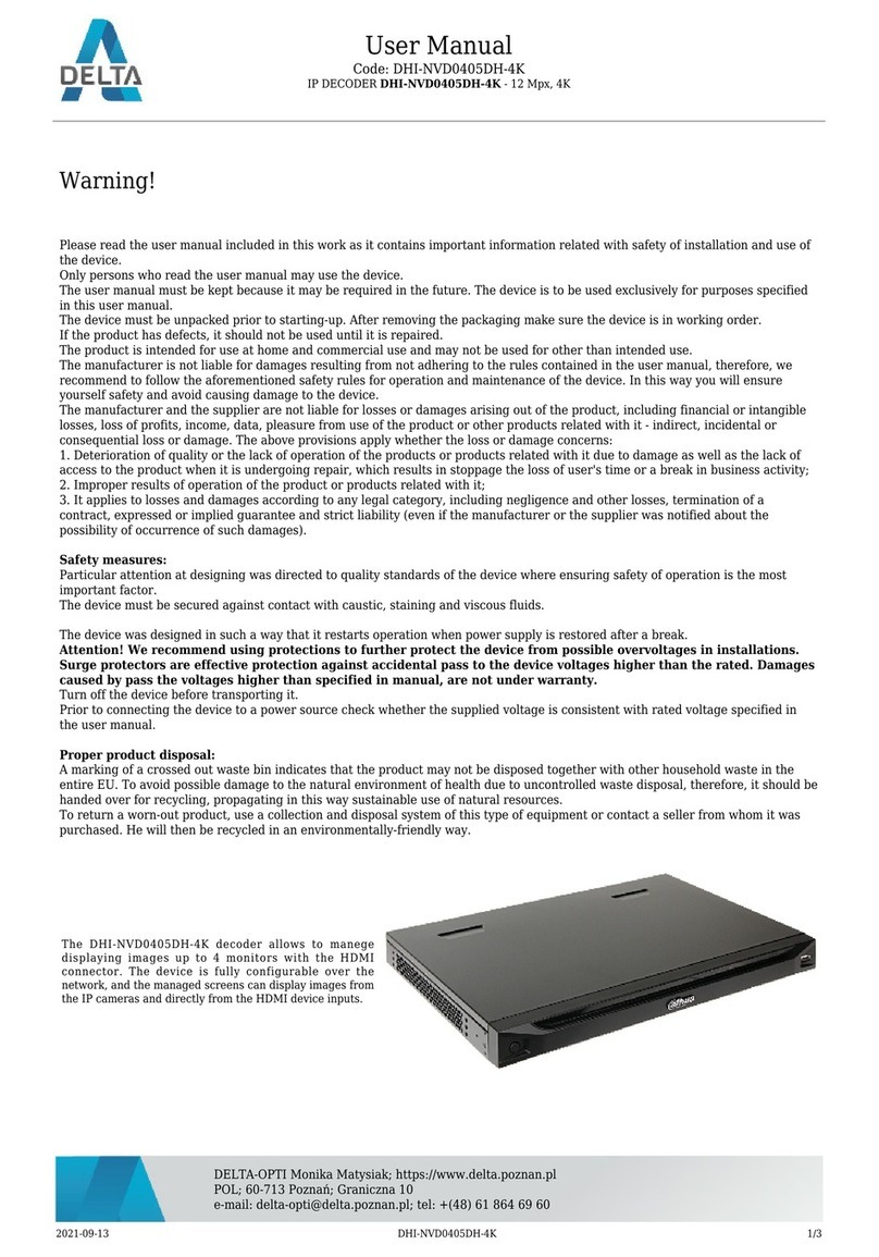 Delta DHI-NVD0405DH-4K user manual