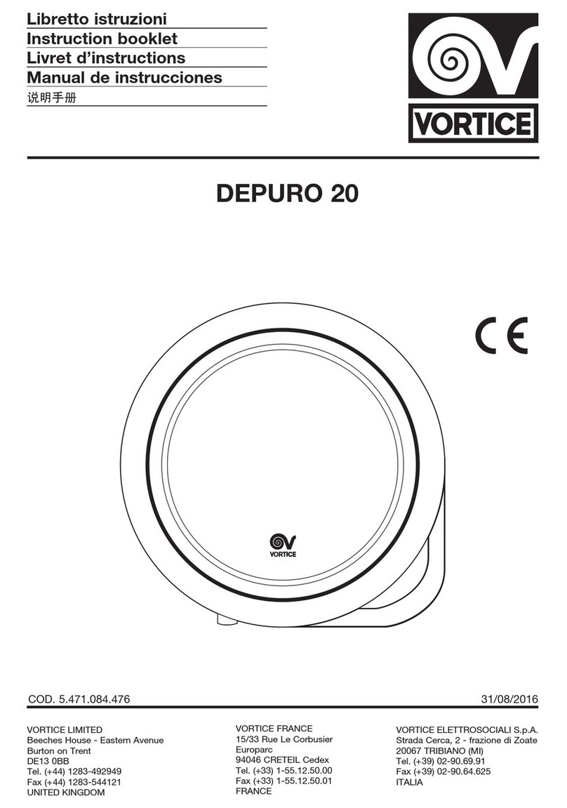 Vortice DEPURO 20 User manual