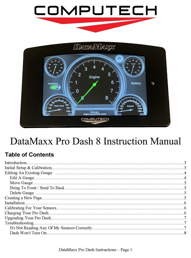 Computech DataMaxx Pro Dash 8 instruction manual