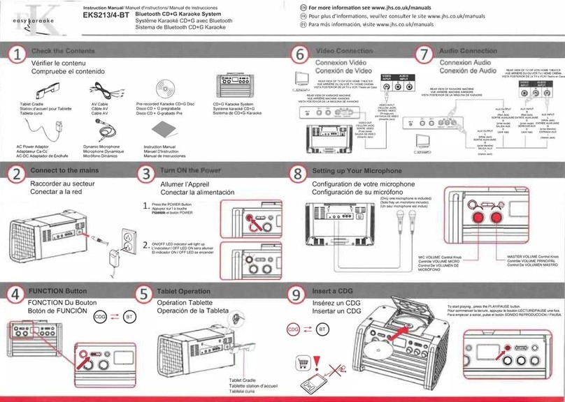 Easy Karaoke EKS213/4-BT instruction manual Easy Karaoke EKS213/4-BT instruction manual