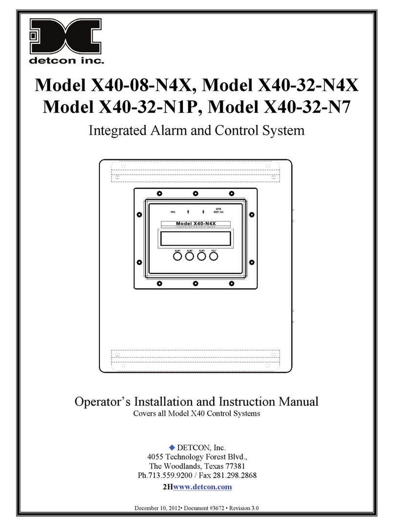 Detcon X40-08-N4X Operator's installation and instruction manual Detcon X40-08-N4X Operator's installation and instruction manual
