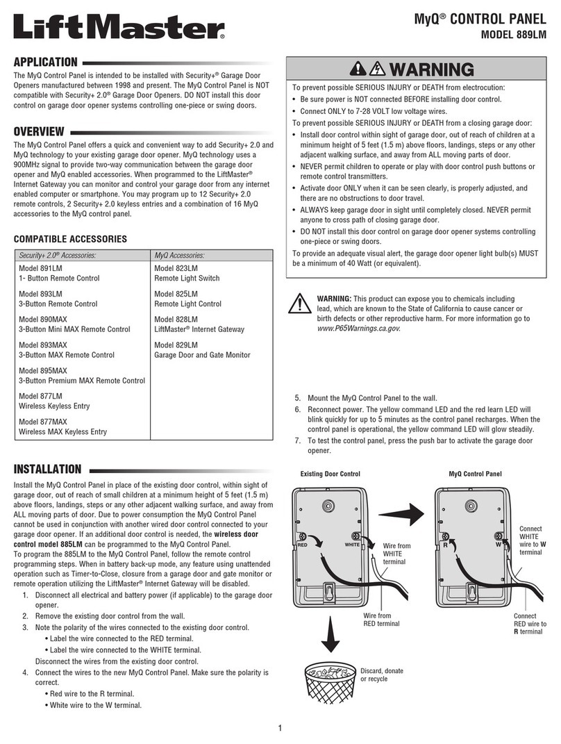 Chamberlain MyQ 889LM User manual