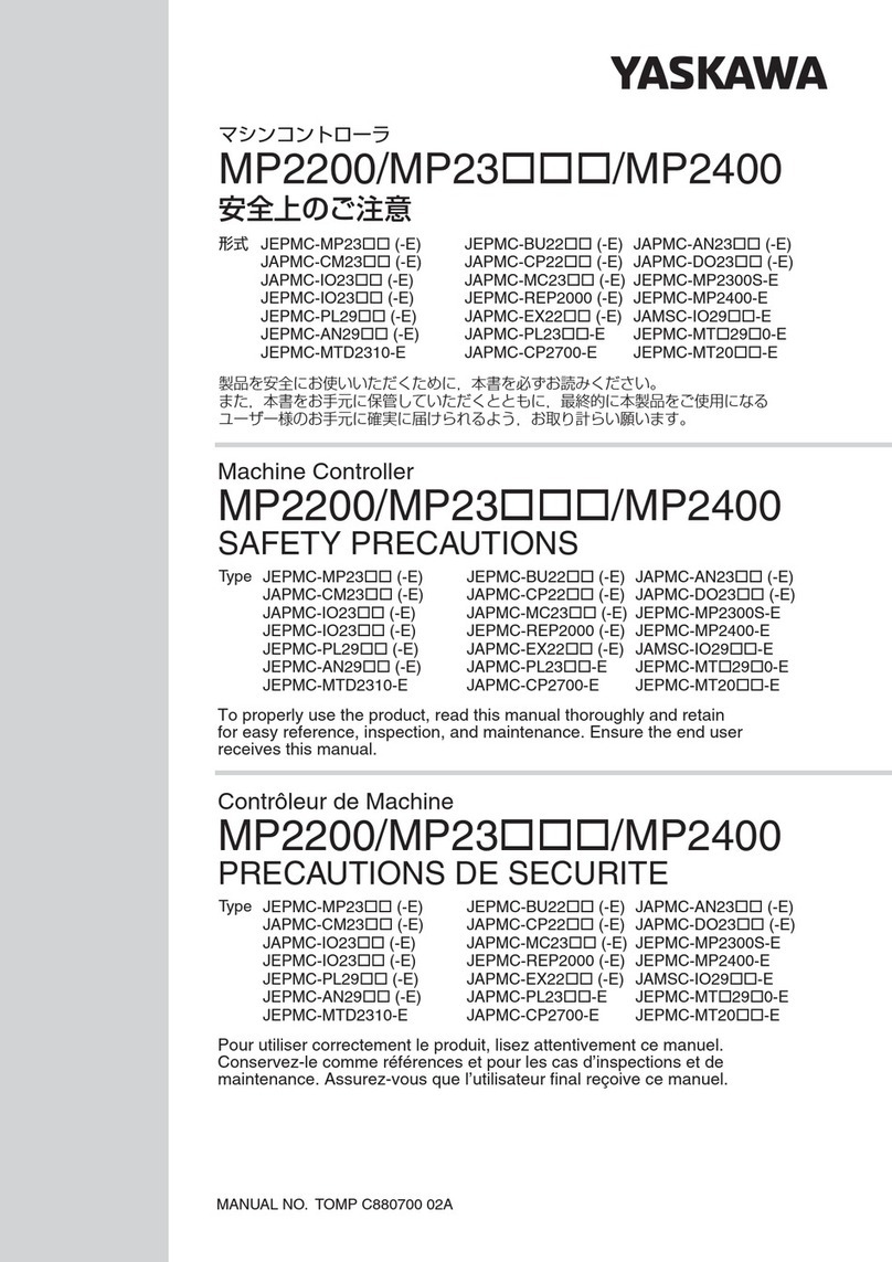 YASKAWA MP23 Series User manual