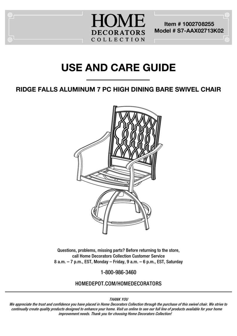 Home Decorators Collection S7-AAX02713K02 Use and care guide