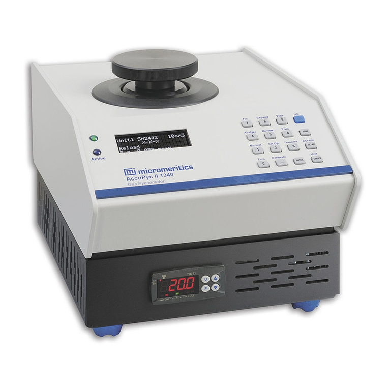 Micromeritics AccuPyc II 1340 User manual Micromeritics AccuPyc II 1340 User manual