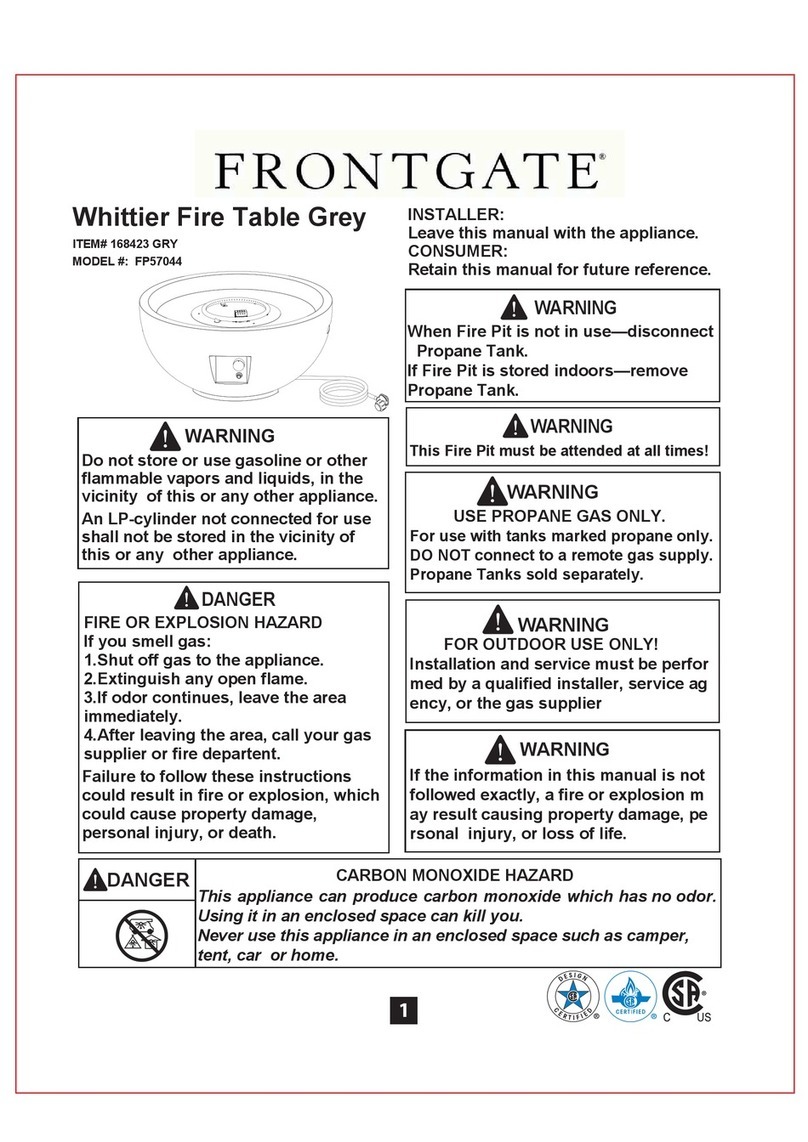 Frontgate Whittier 168423 GRY User manual