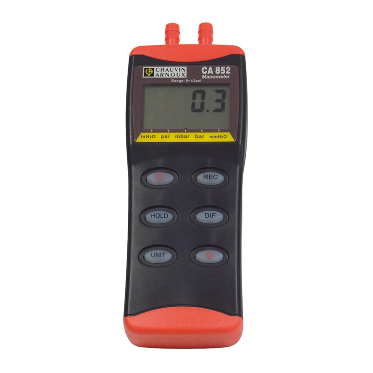 Chauvin Arnoux C.A 852 user manual