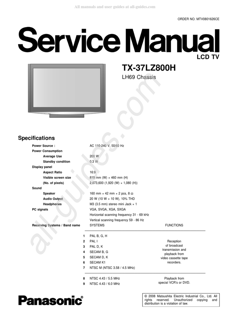 Panasonic TX-37LZ800H Service manual