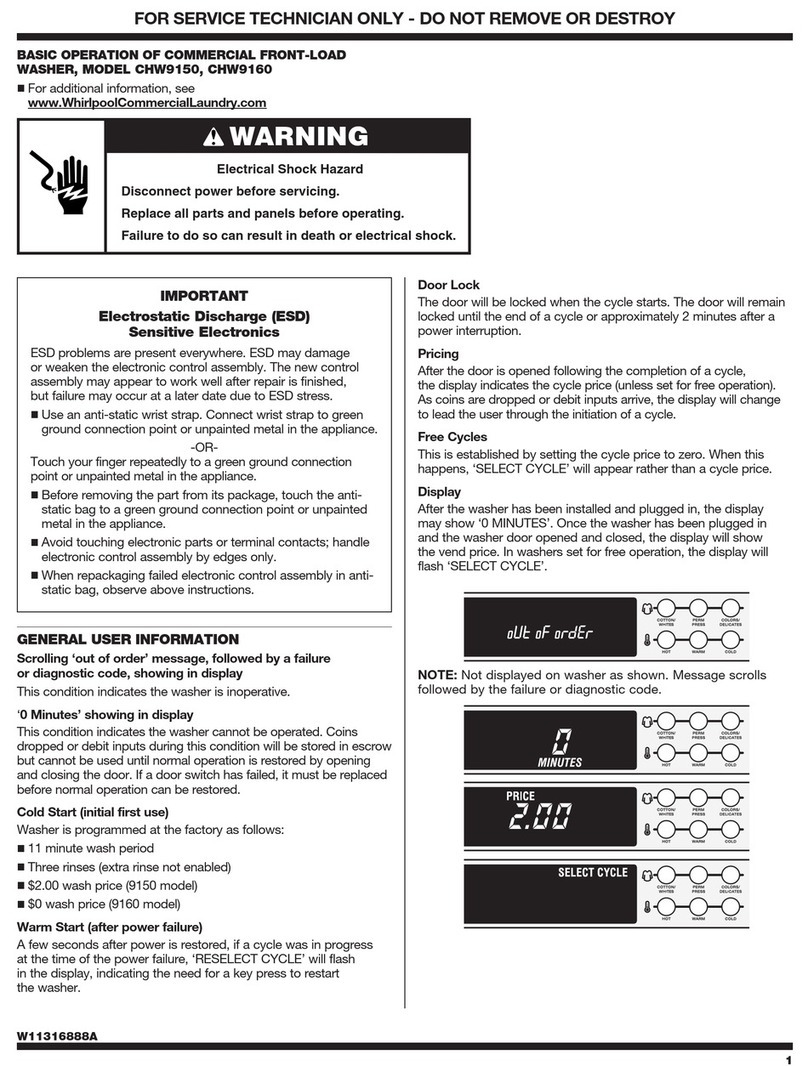 Whirlpool CHW9150 User manual