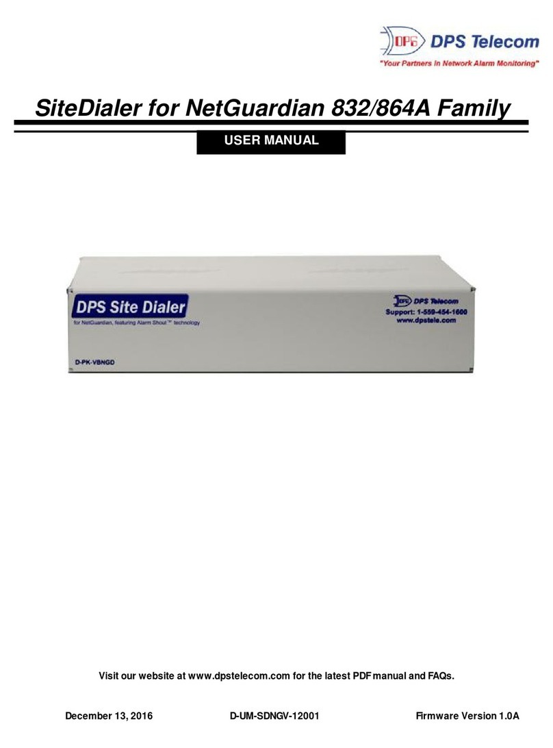 DPS Telecom NetGuardian 832/864A User manual