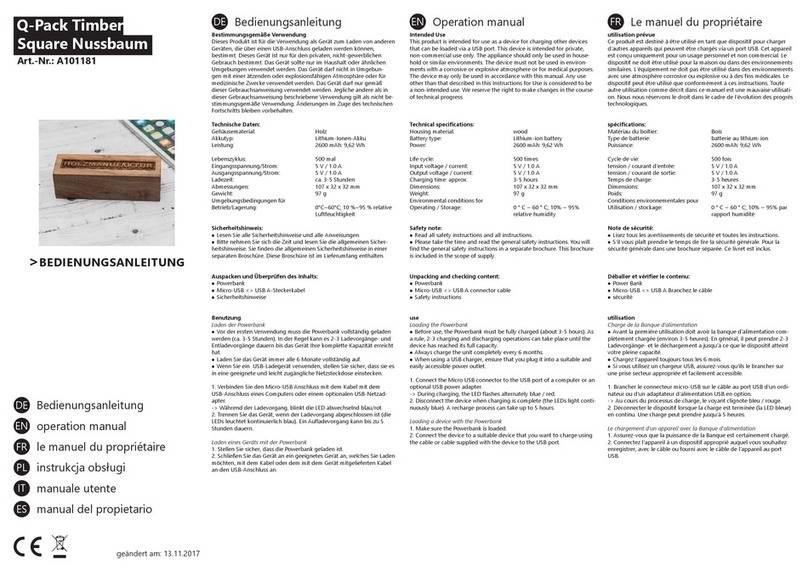 Vim Solution Q-Pack Timber Operation manual
