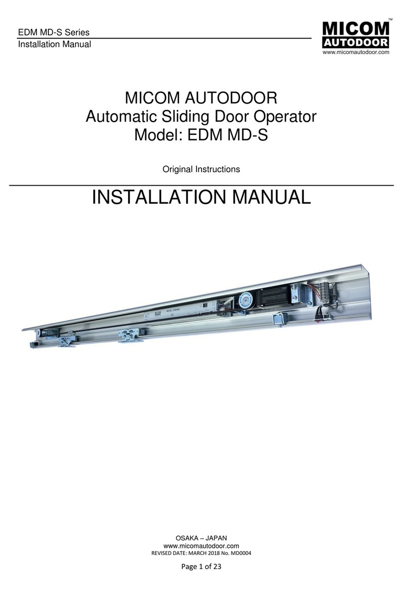 Micom Autodoor EDM MD-S Series User manual