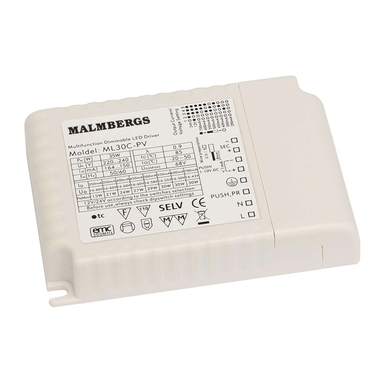 Malmbergs ML30C-PV instruction manual