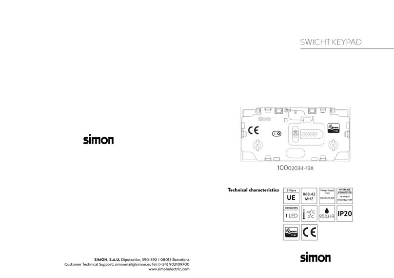 Simon 10002034-13 Series manual