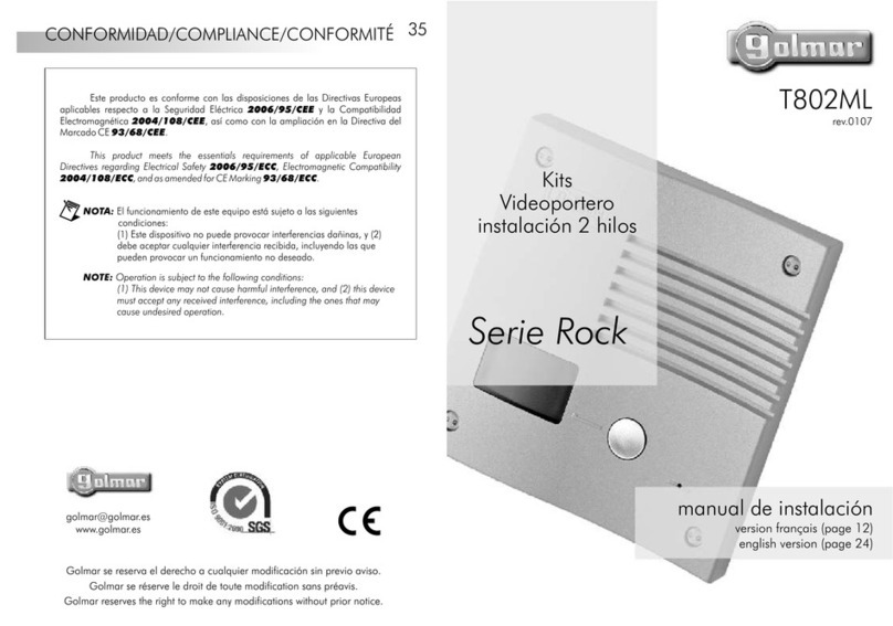 golmar Rock Series instruction manual