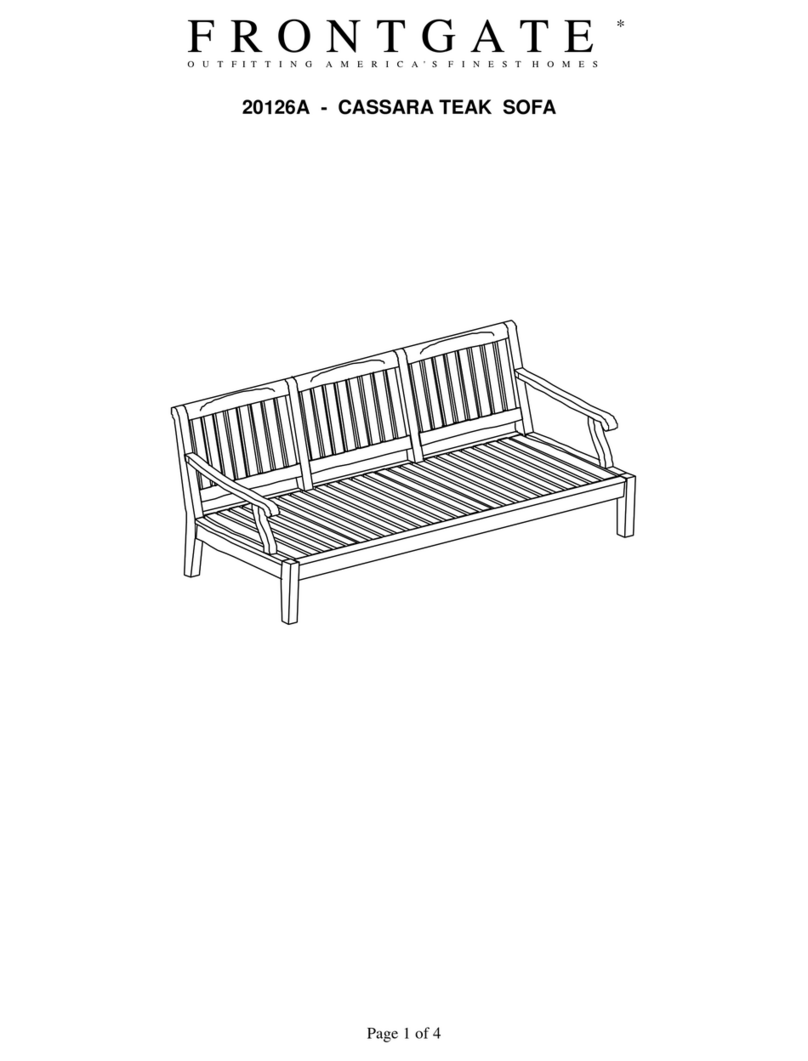 Frontgate CASSARA 20126A quick start guide Frontgate CASSARA 20126A quick start guide