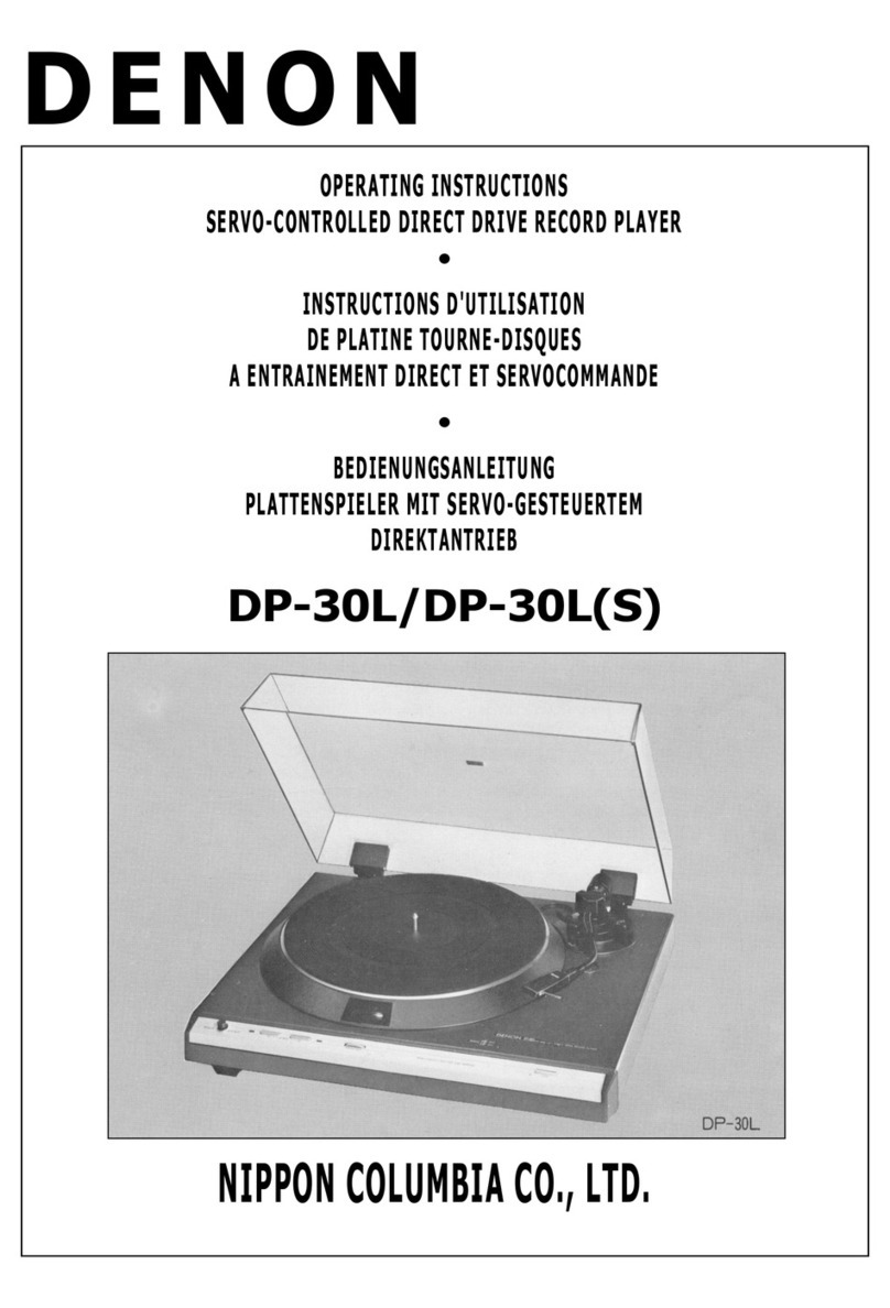 Nippon Columbia Denon DP-30L operating instructions