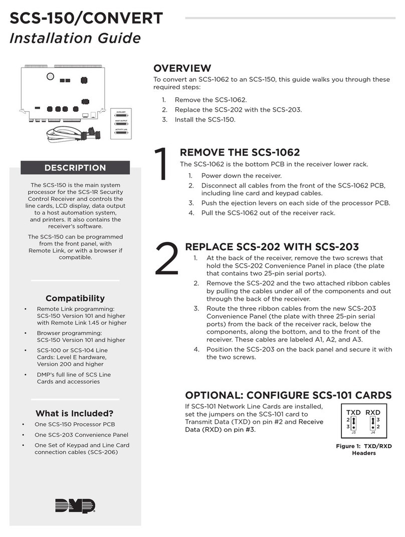 DMP Electronics SCS-150 User manual DMP Electronics SCS-150 User manual