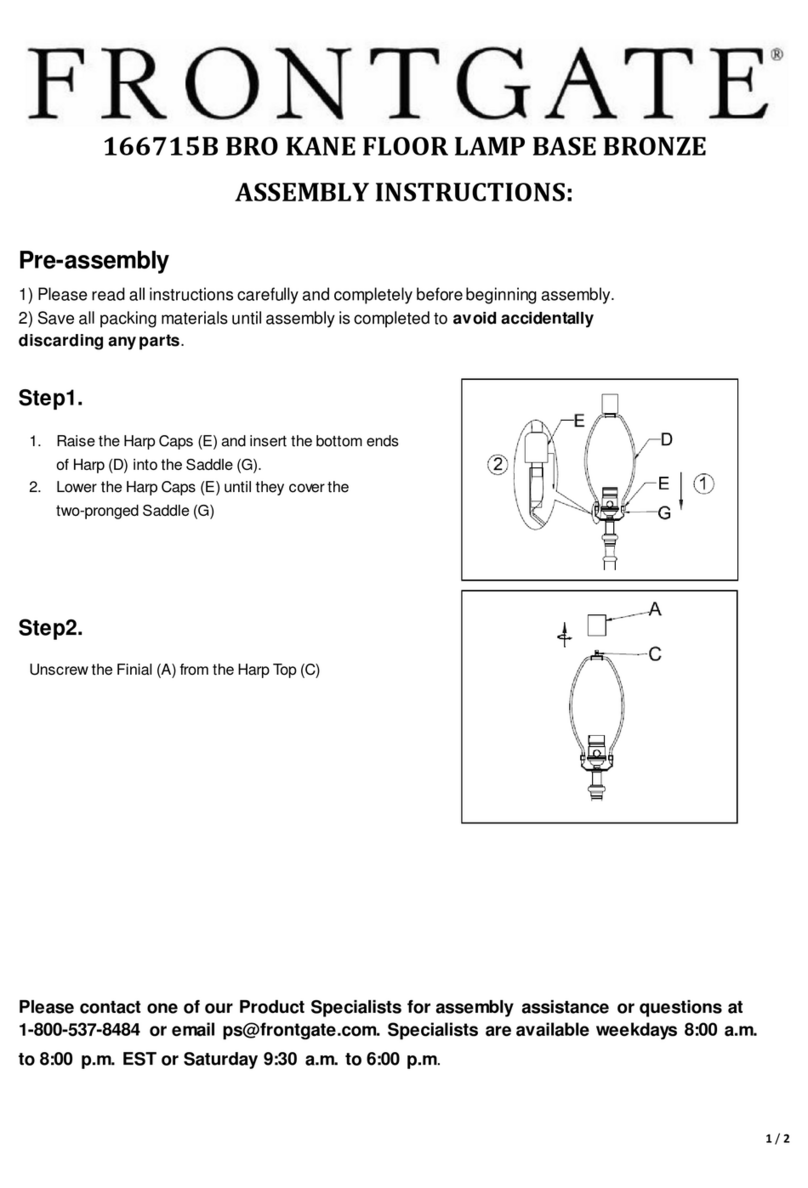 Frontgate KANE 166715B BRO Assembly instructions