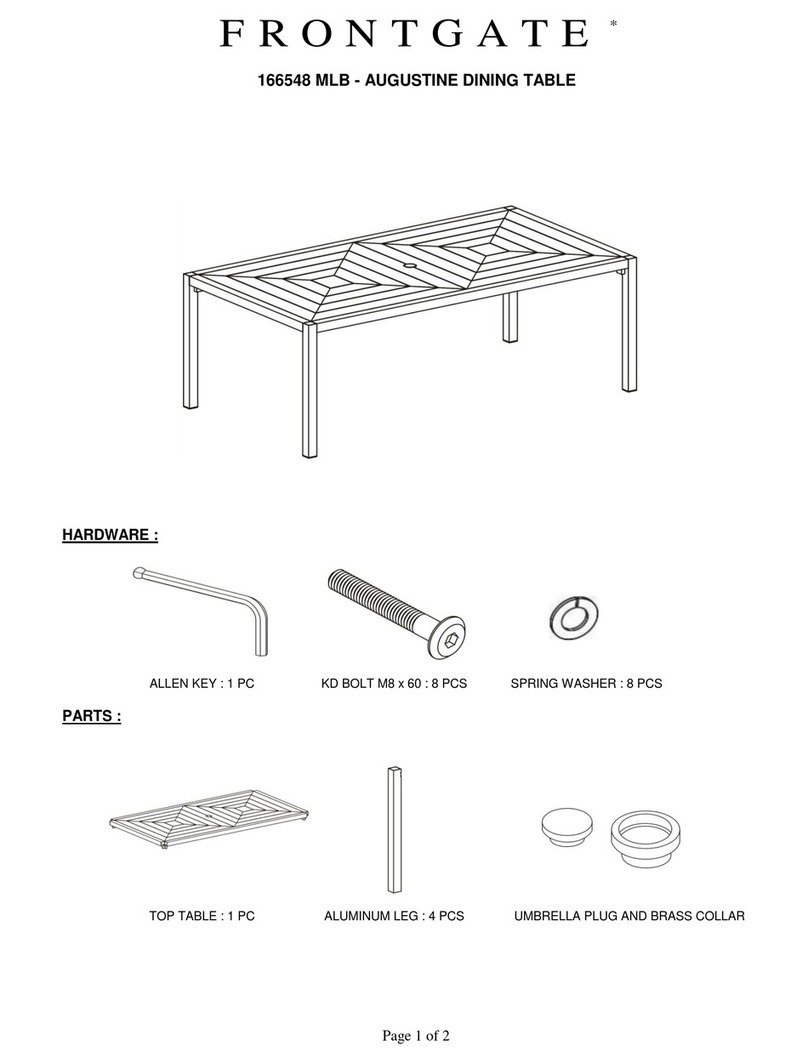 Frontgate AUGUSTINE 166548 MLB User manual Frontgate AUGUSTINE 166548 MLB User manual