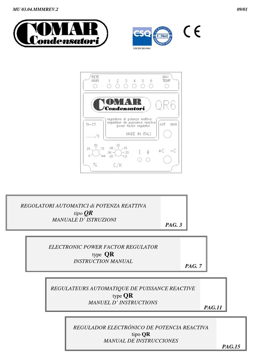 Comar Condensatori QR3 Series instruction manual