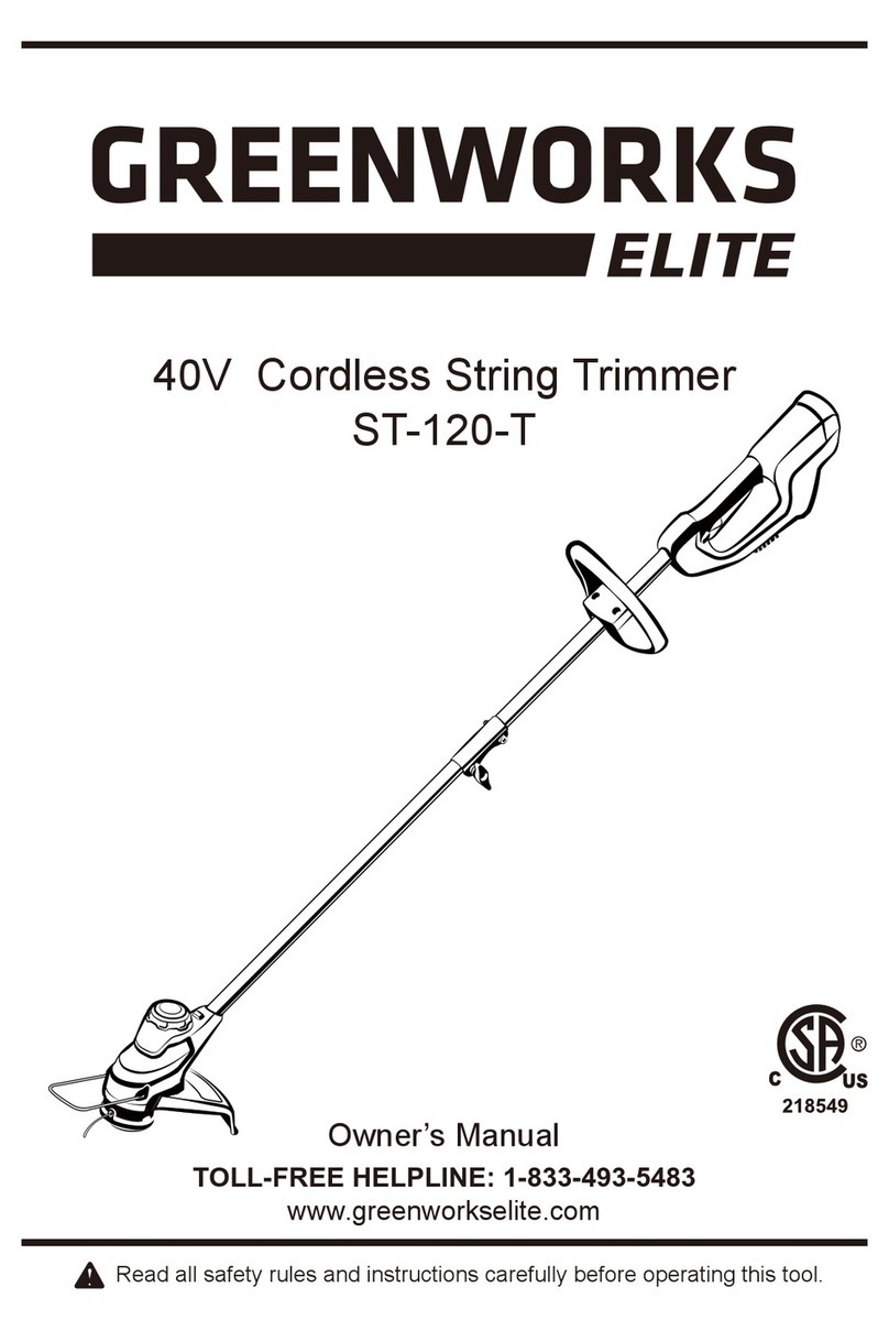 GreenWorks Elite ST-120-T owner's manual GreenWorks Elite ST-120-T owner's manual